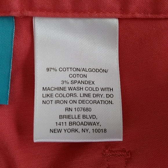 Brielle Blvd. Embellsihed Capri Pants 14P Pink Orange - Picture 7 of 16